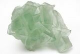 Green Cubic Fluorite Crystals with Phantoms - China #216262-1